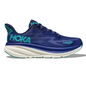 Womens Hoka Clifton 9 (Wide) - Bellwether Blue / Evening Sky