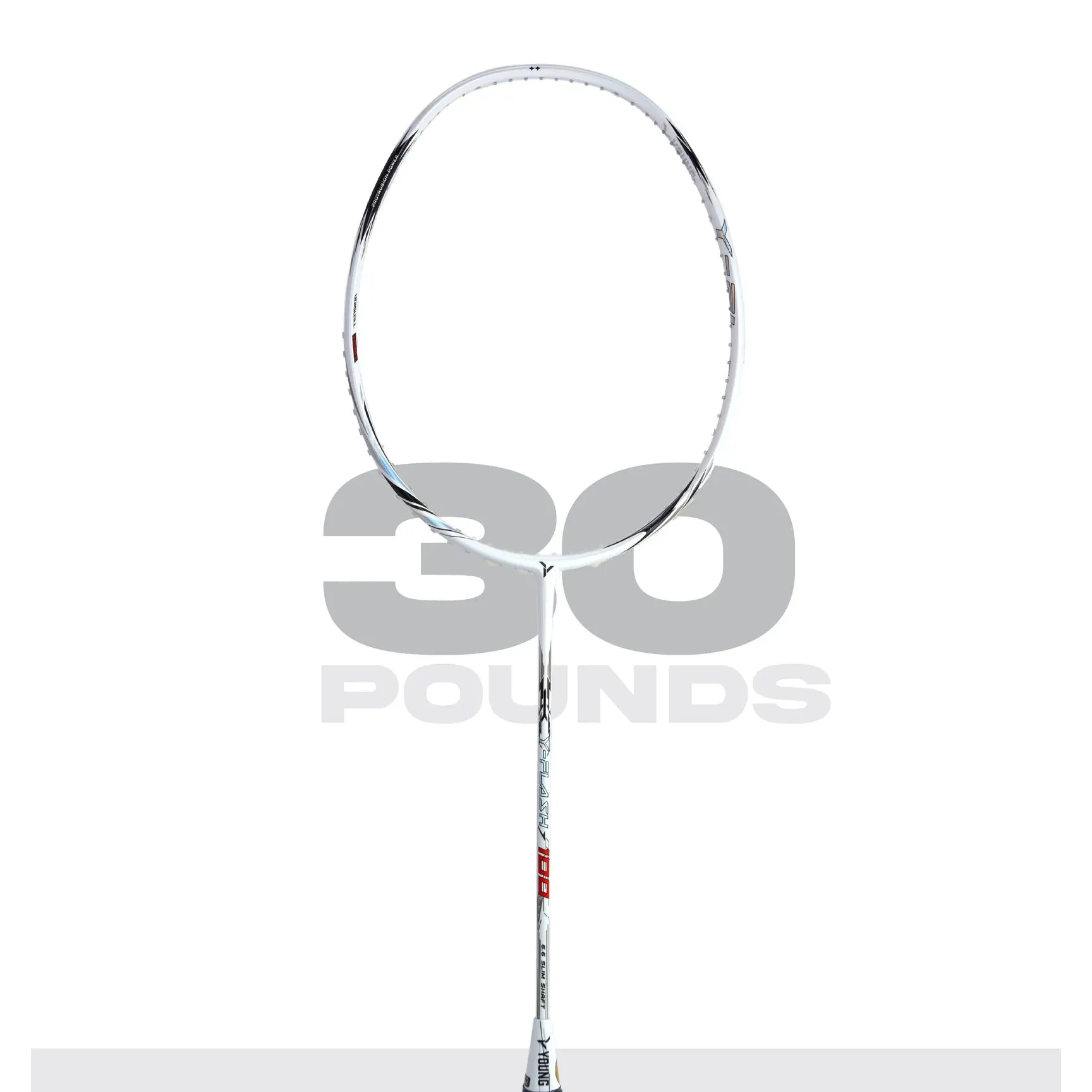 Young Y-Flash 100 Badminton Racket (Unstrung) | White/Black