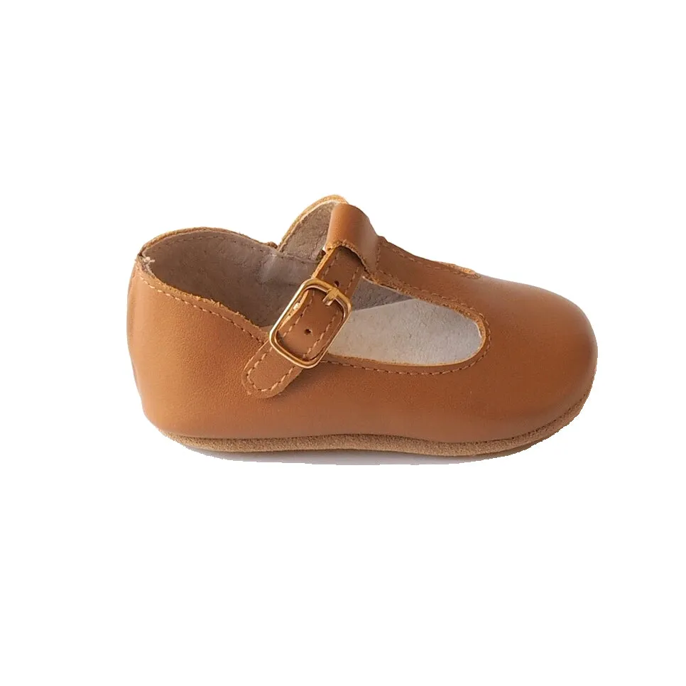 z Baby Toddler Shoes  Paris T-Bar Caramel