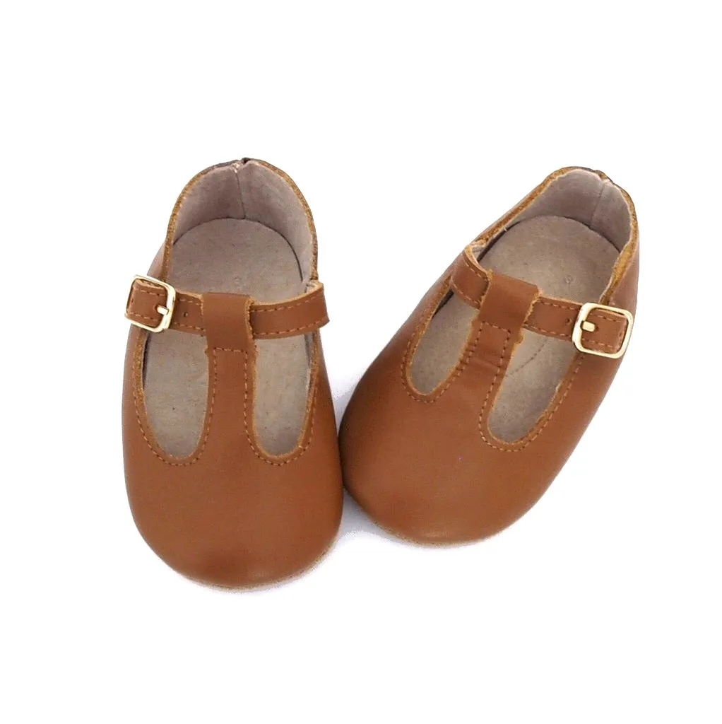 z Baby Toddler Shoes  Paris T-Bar Caramel